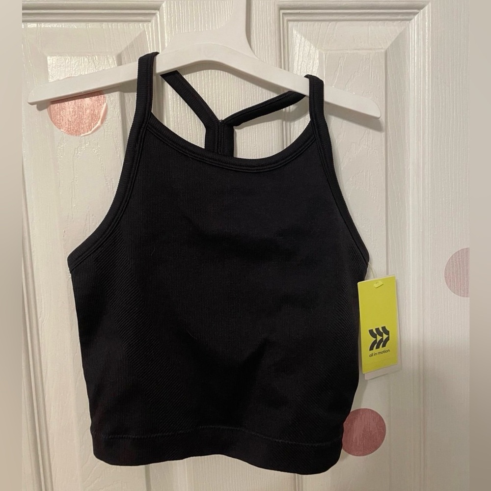 All in Motion Black Strappy Tank Top